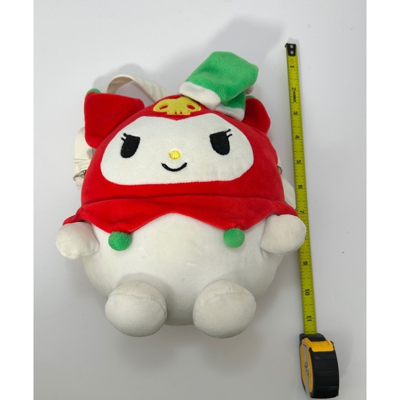 Kuromi Skull Santa Hat Plush Crossbody Bag Kawaii Sanrio Holiday Accessory - Picture 13 of 14